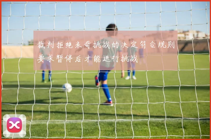 裁判拒绝米奇挑战的决定符合规则要求暂停后才能进行挑战